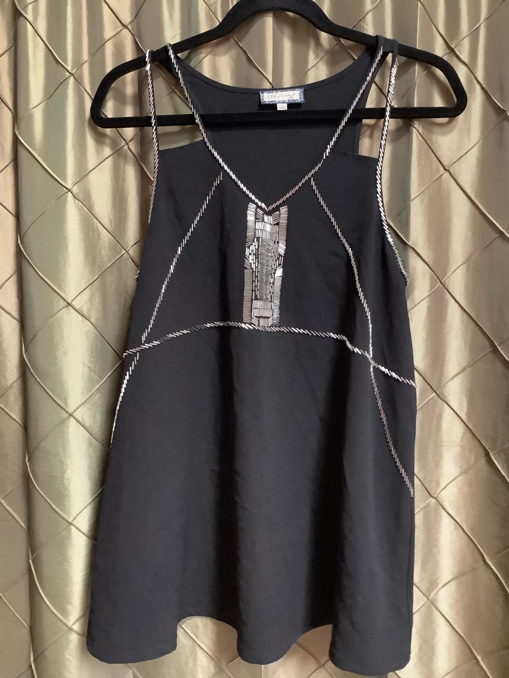 EUC- Ethereal Beaded Front A-Line Top